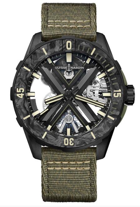 Review Best Ulysse Nardin Diver X Skeleton OPS 3723-170-2C/0A watches sale